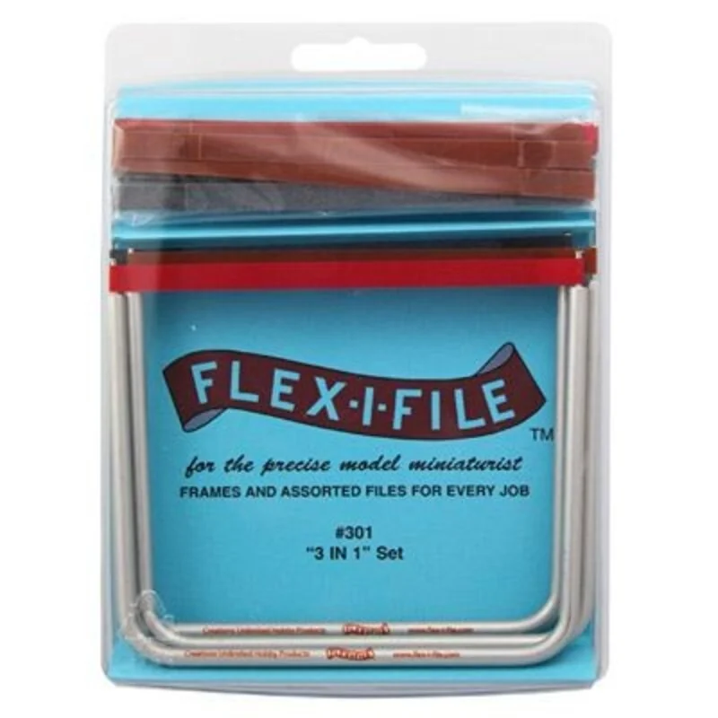 3 Anodized Aluminum Frames et 13 Assorted Abrasive Refill Tapes – Collection