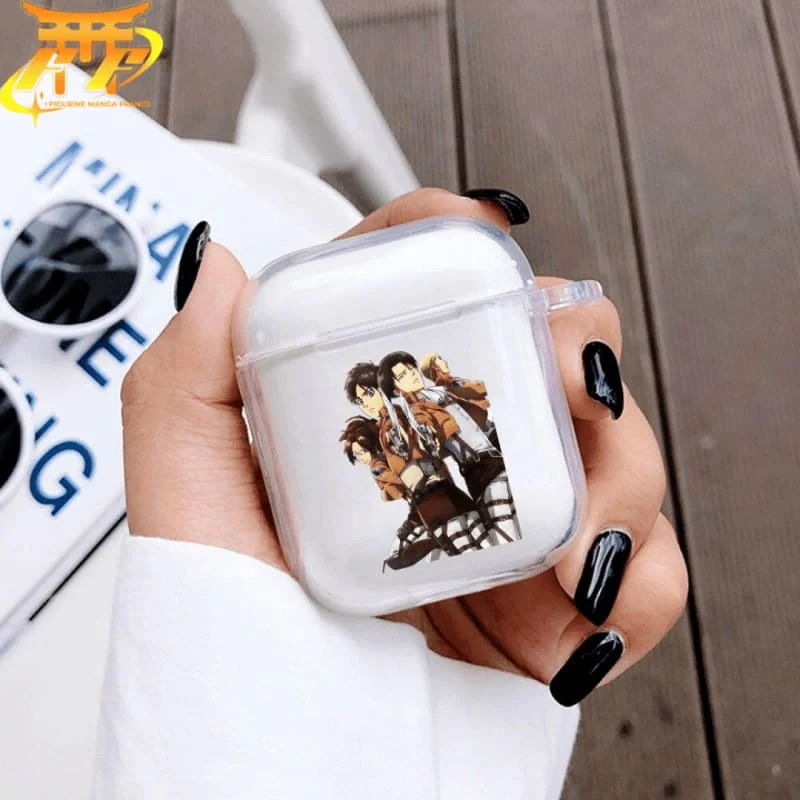 Coque Airpods Livaï, Eren et Hansi | Attaque des Titans™