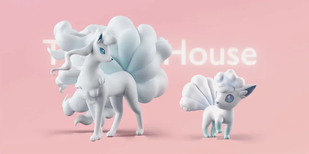 [IN STOCK] 1/20 Scale World [TRAINER HOUSE] – Figurine – Alolan Vulpix & Ninetales