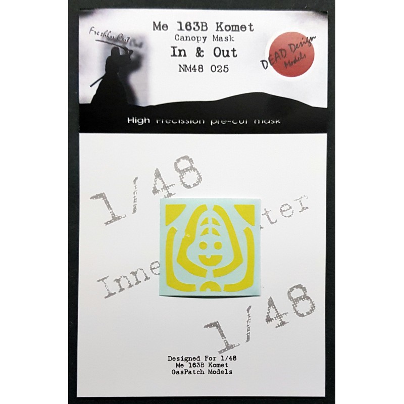 Masques de peinture de canopée Messerchmitt Me-163B Komet (intérieur et extérieur) (conçus pour être utilisés avec les kits de m – Collection