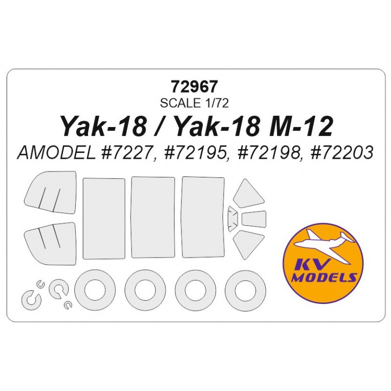 Yakovlev Yak-18 / Yak-18 M-12 (conçu pour être utilisé avec le modèle A AMU7227, AMU72195, AMU72198, AMU72203) + masques de roue – Collection