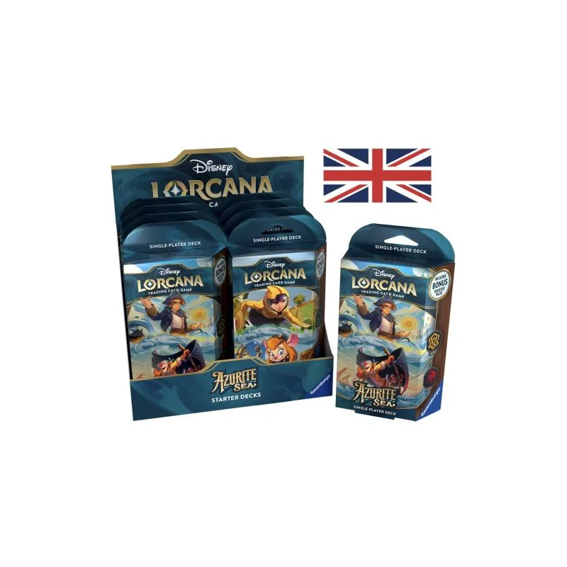 DISNEY Lorcana – Trading Cards Box of 8 Starters Azurite Sea Chapter 6 · ENGLISH