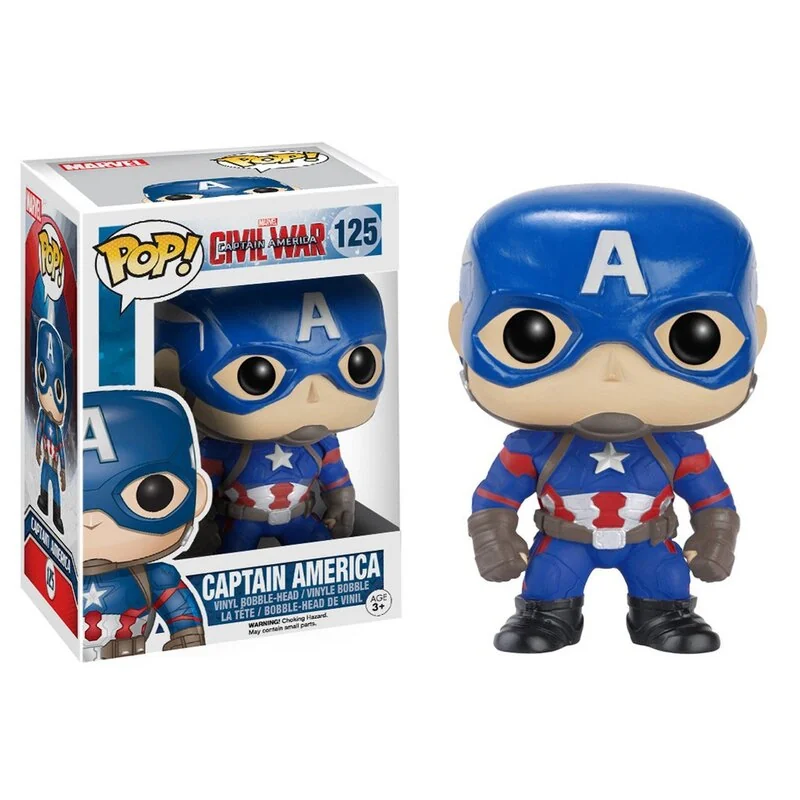 Pop Captain America Civil War POP! Vinyl Bobble Head Captain America 10 cm – Figurine