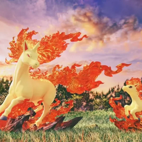 [IN STOCK] 1/20 Scale World [PALLET TOWN] – Figurine – Ponyta & Rapidash