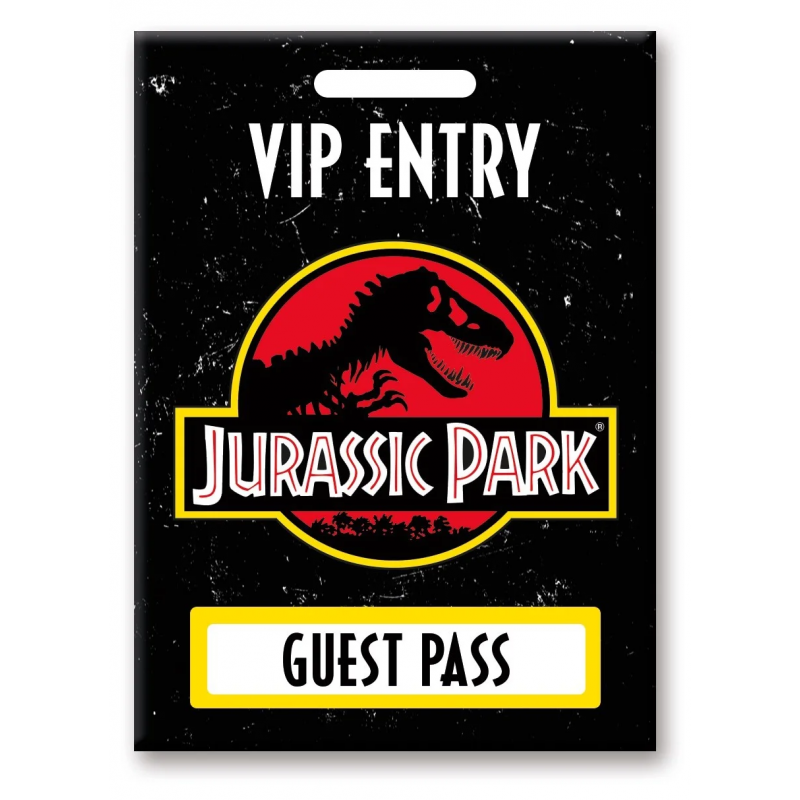 Aimant 6.3x8.9cm – JURASSIC PARK – Laissez-passer pour les Invités
