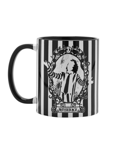 Taza Warner Bros Beetlejuice Rayas