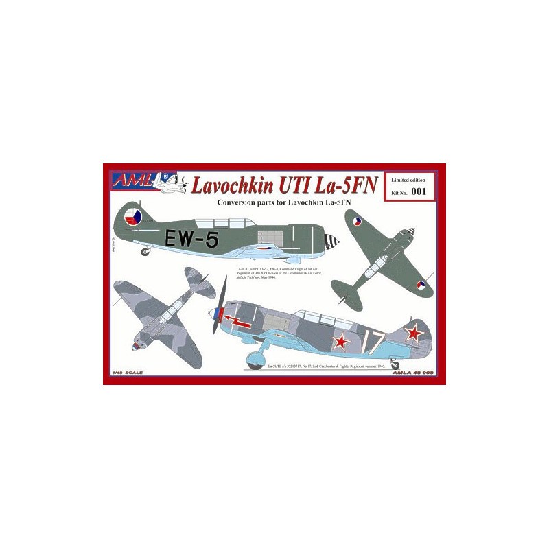 Lavochkin La-5FN UTI (décalcomanies, résine, gravées) (conçu pour être utilisé avec les kits Kovozavody Prostejov et Zvezda) – Collection