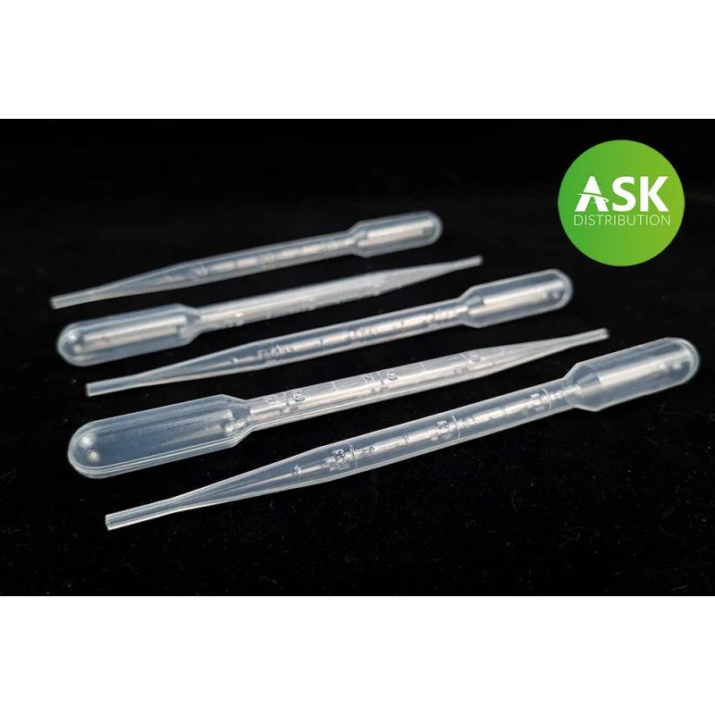 Pipettes pour mélanger les couleurs Medium Size 5x3mlSet de 5 pipettes avec graduation en ml pour doser précisément peintures et – Collection