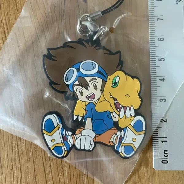 Digimon – Porte-clés – Agumon & Taichi Ichiban Kuji Rubber 5 cm Bandai Spirits