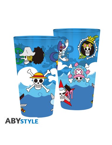 ONE PIECE – Vaso XXL · 400 ml · Calaveras