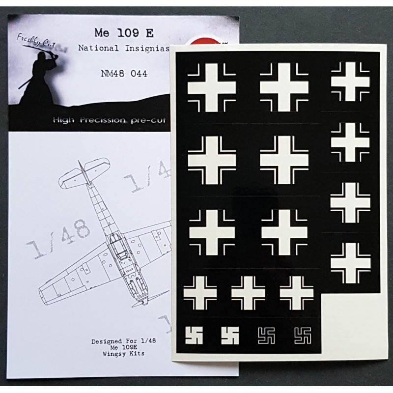 Masques de peinture Messerschmitt Bf-109E-1/Bf-109E-3 National Insignia (conçus pour être utilisés avec les kits Wingsy) – Collection