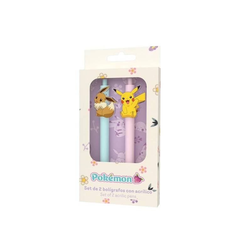 POKEMON – Collection Flower · Set de 2 Stylos à Bille