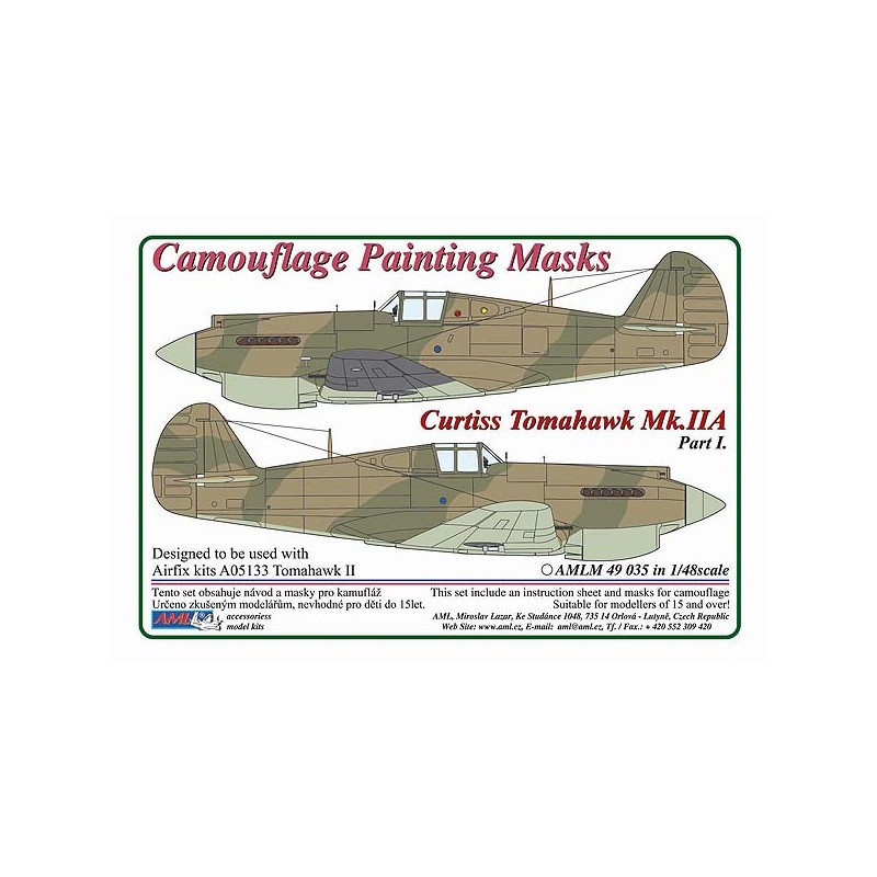 Accessoire Curtiss Tomahawk Mk.IIB / Part I masque de peinture motif camouflage – Collection