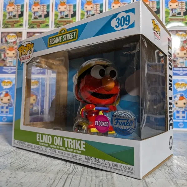 Funko Pop! – Sesame Street #309 – Elmo on Trike (Flocked)