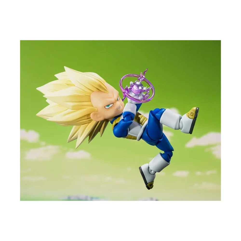 Figurine – DRAGON BALL DAIMA – Super Saiyan 3 Mini Vegeta S.H.Figuarts 8cm