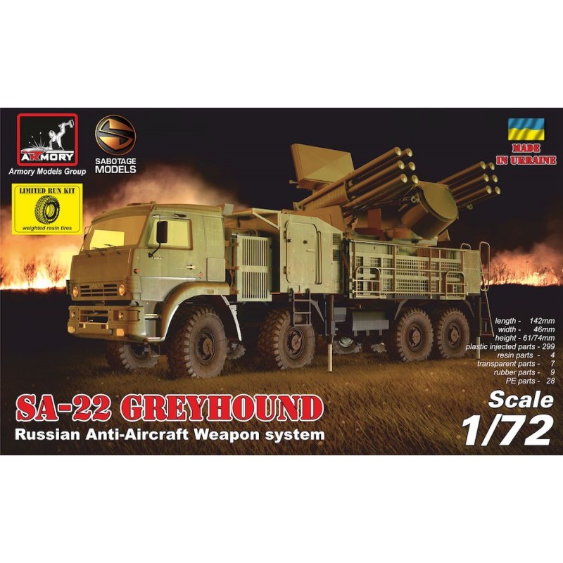 ZPRK 96K6 'Pantsir-C1' (SA-22 Greyhound), système d'arme AA soviétique, kit en plastique ÉDITION LIMITÉE avec pièces en PE et ré – Collection