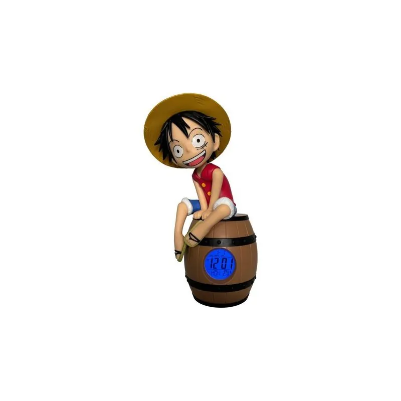 ONE PIECE – Réveil – Luffy sur Tonneau – Lumineux LED – 17 cm